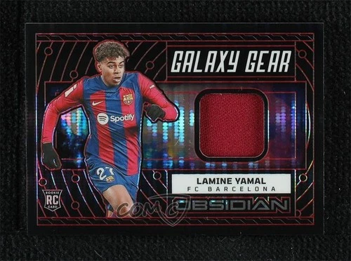 2023-24 Obsidian Galaxy Gear Electric Etch Red Pulsar /49 Lamine Yamal Rookie RC