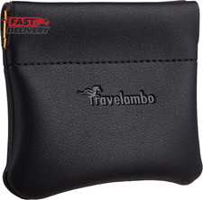Travelambo Leather Squeeze Coin Purse Pouch Change Holder for Men  Women