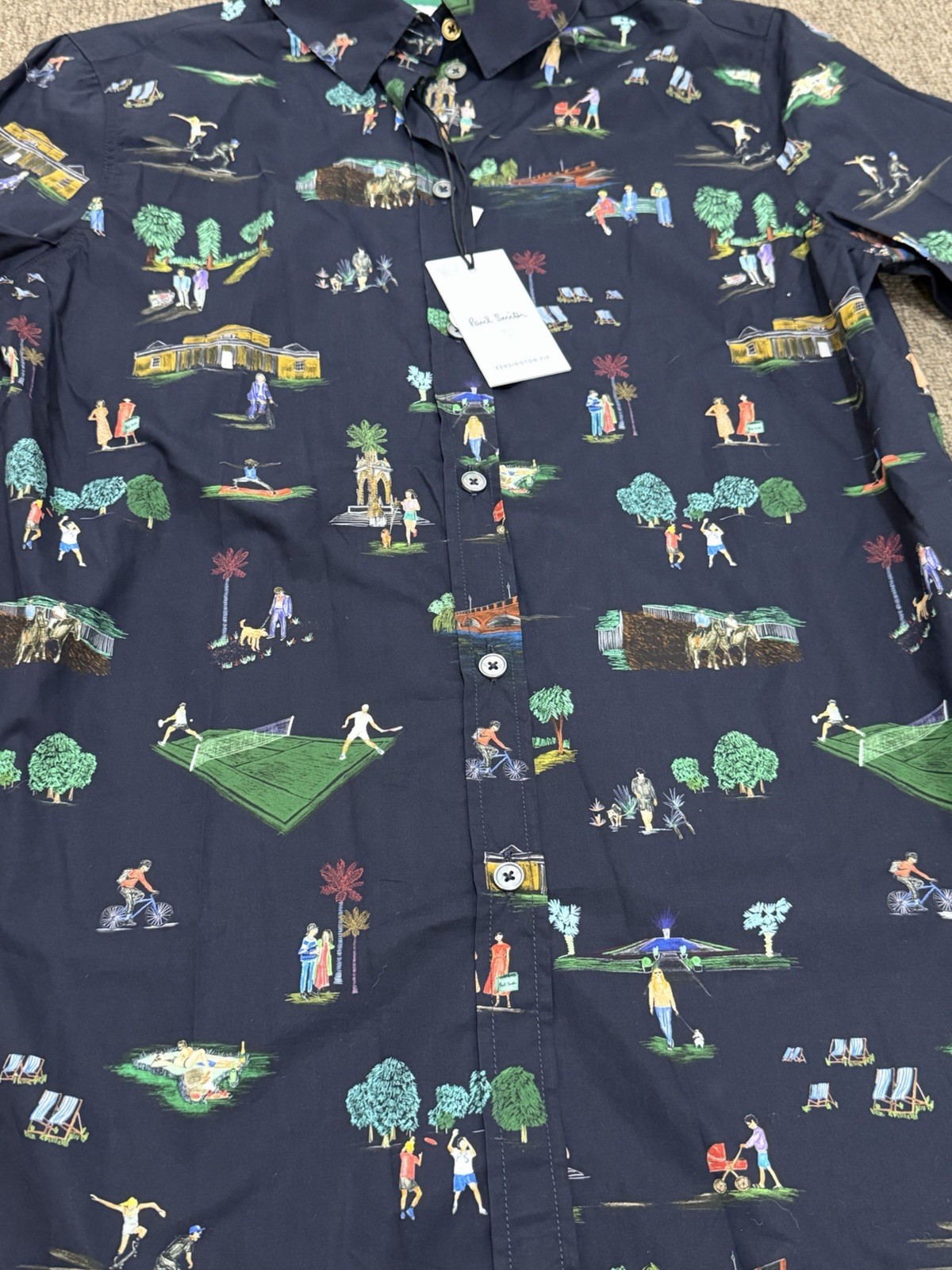 Paul Smith "London Park Print" long-sleeved Women Shirt Uk 10 , 42 image 3