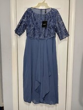New Women's Elegant Mother Of The Bride, Wedding Guest Dress Party Large Blue