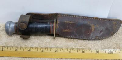 VTG Marbles Gladstone Ideal Knife w/ Sheath Hunting Camping Fishing Fixed Blade