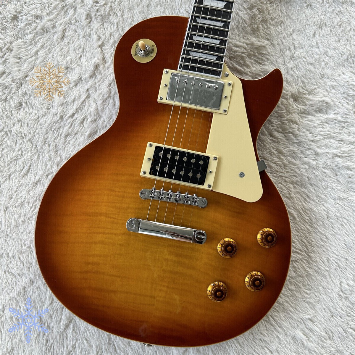 Custom LP Standard Electric Guitar Flame Maple Top High Quality