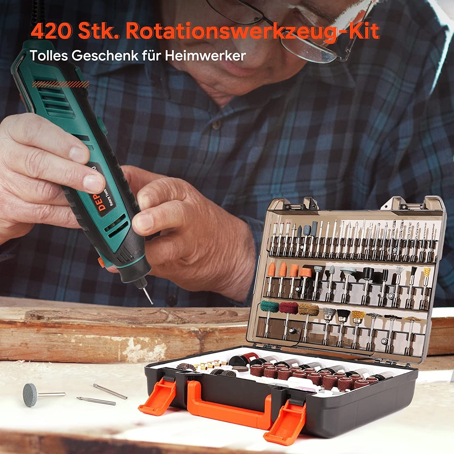 361-tlg Multifunktionswerkzeug Set - Rotationswerkzeug Zubehör Mit Koffer