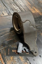 Franklin Guitar Strap - 3" Chocolate Glove Leather/Gold Stitching