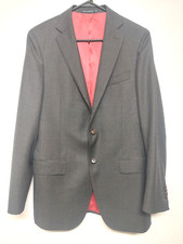 SUITSUPPLY Jacket 40L Italy Pure Wool Super 130s 2 Button Gray Blazer Suit Coat