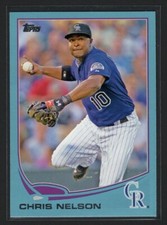 Chris Nelson 2013 Topps #427 Blue parallel - Colorado Rockies