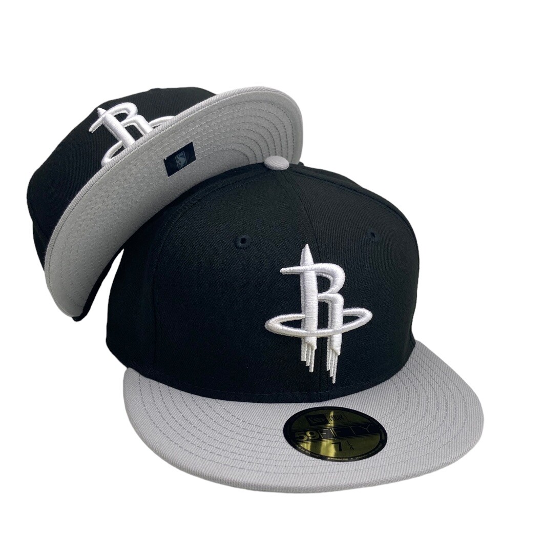 Men's Houston Rockets Black Gray New Era 59FIFTY fitted hat | eBay
