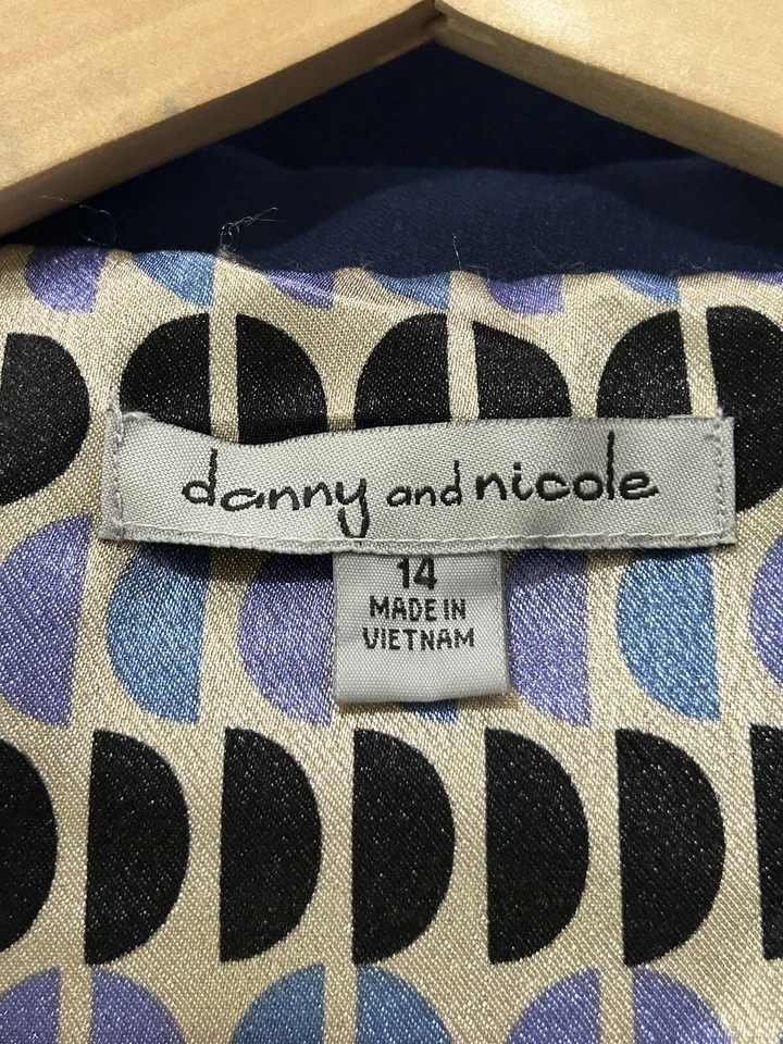 DANNY & NICOLE Women's Blue Polyester Blend 2Pc Pant Suit Size 14 - Image 4 of 4