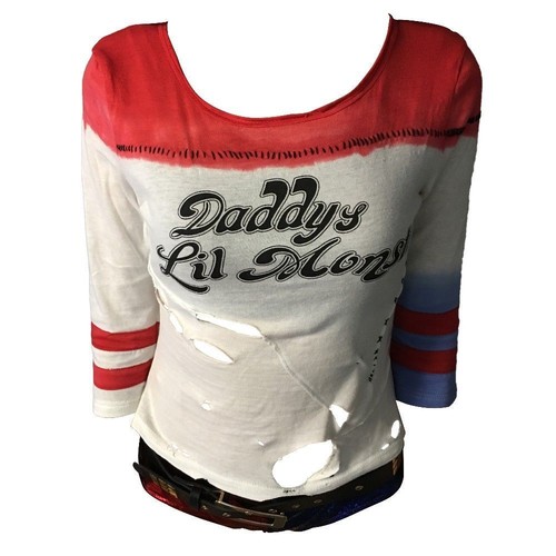 Cosplay Suicide Squad Harley Quinn T-Shirts Daddy's Lil Monster T-Shirt Costume - Picture 3 of 6
