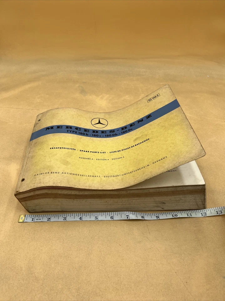 Mercedes Benz 1964 tipo 180B 180C 180DB 180DC LISTA DE REPUESTOS EDICIÓN CATÁLOGO A Foto 2 de 4