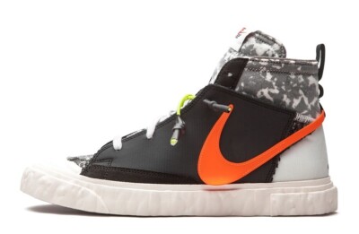 靴 NIKE x READYMADE Blazer Mid Nike x READYMADE Blazer Mid Black Orange Swoosh Sz 3.5-14 - CZ3589