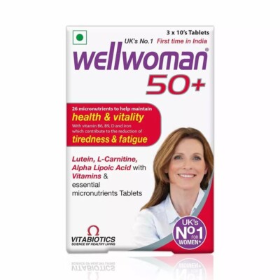 Wellwoman 50+ Health Supplement(26 Vitamins and Minerals) for Women 30Tabs ,BP