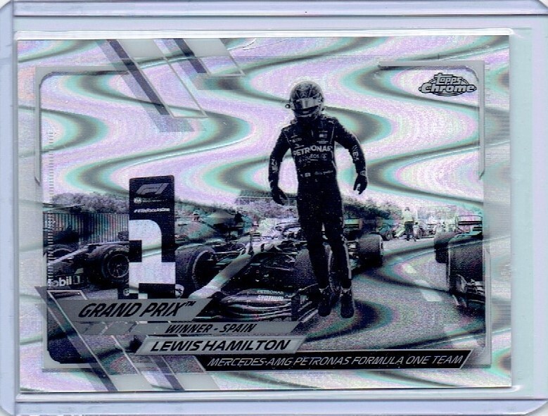 Lewis Hamilton 2021 Topps Chrome Formula 1 F1 Black & White RayWave Refractor