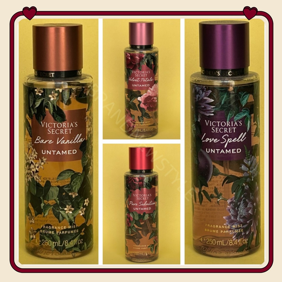 Victoria's Secret UNTAMED NOIR BARE VELVET PURE JASMINE Body Mist