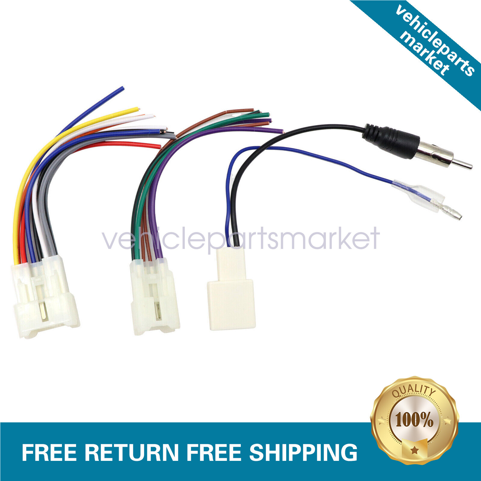 Stereo Install Wire Harness Cable Antenna Adapter For Toyota Corolla Rav4