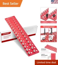 30-Piece Nut and Bolt Thread Gauge with Standard & Metric Sizes - Precision Tool