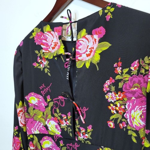 Betsey Johnson Floral Bell Sleeve Dress Size 2 - Picture 4 of 11