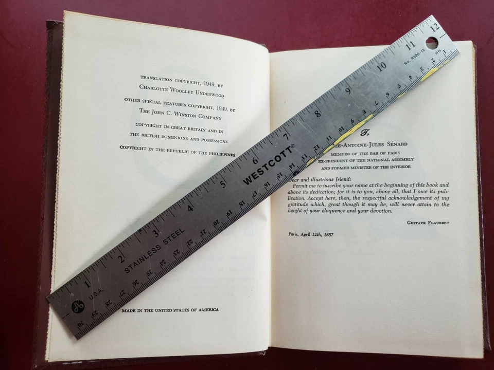 1949 ICL MADAME BOVARY Gustave Flaubert  Collectors LIMITED Edition 24K GOLD OOP - Image 3 of 4