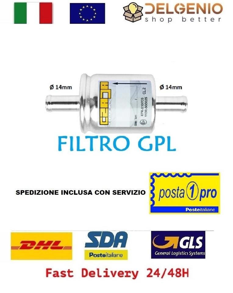 CZAJA FILTRO GPL GAS 14mm LANDI RENZO I/O