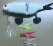 Lot Of 3 GLOW IN THE DARK DRT JOKER Replica WAKE BAIT LURE Fishing Swimbait NEW