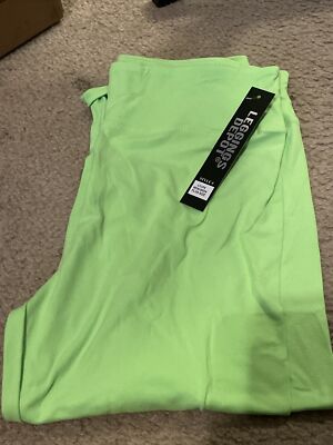 Leggings Depot High Waisted Capri Leggings Soft Slim Neon Green - Main Image