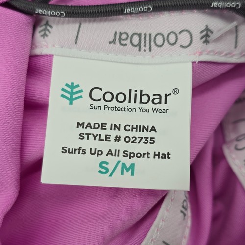 Coolibar Kids Surfs Up All Sports Pink Hat S / M Outdoor Wear Cap UPF 50+ - Picture 12 of 16