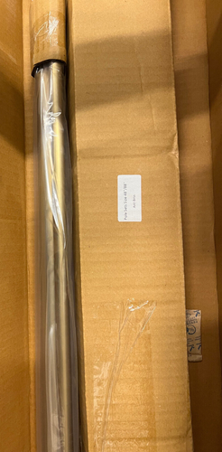 West Elm Oversized Metal DOUBLE Curtain Rod and Finials Antique Brass 60-108 In - Picture 2 of 5