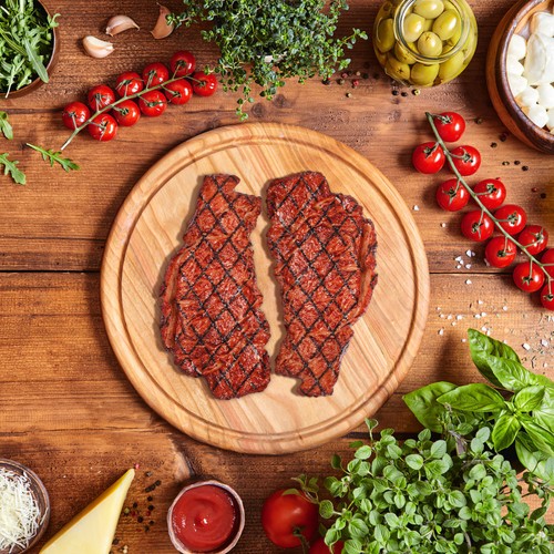 2 Pcs Simulated Steak Model Realistic Display Food Fake Prop Child - Picture 11 of 11