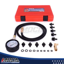 Engine Oil Pressure Test Kit Tester Low Warning Devices Gauge 0-140 PSI W/ Case