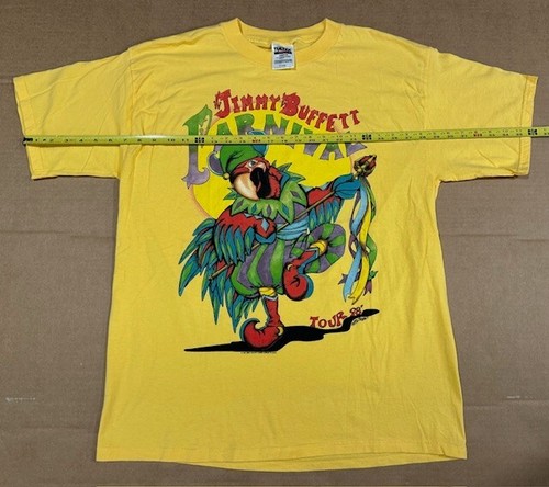 Camiseta Jimmy Buffett "Vintage" 1998 Gira Carnaval Concierto Amarilla XL Envío Gratis - Imagen 5 de 7