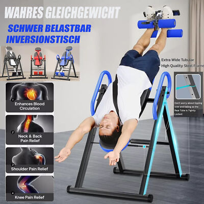 BLAU Inversionsbank Rückentrainer Inversion Table Schwerkraft Trainer