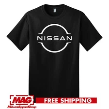NISSAN BLACK T-SHIRT Logo Car Racing GT-R Shirt Tee 300ZX Titan 350z Skyline