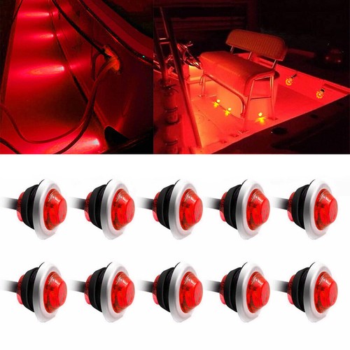 10x Marine Boat Red LED Courtesy Lights Stair Deck Garden Light