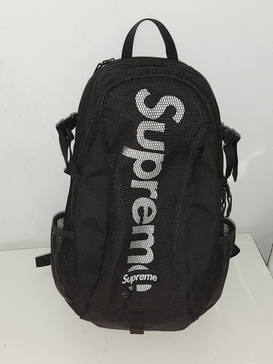 SS20 Supreme Black backpack Cordura Bag Mesh Rucksack | eBay UK