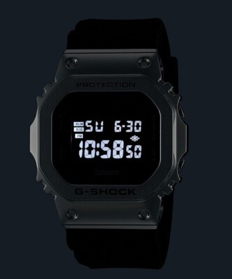 Casio G-SHOCK GM-5600UB-1JF Black Metal Case LED Light Digital Men