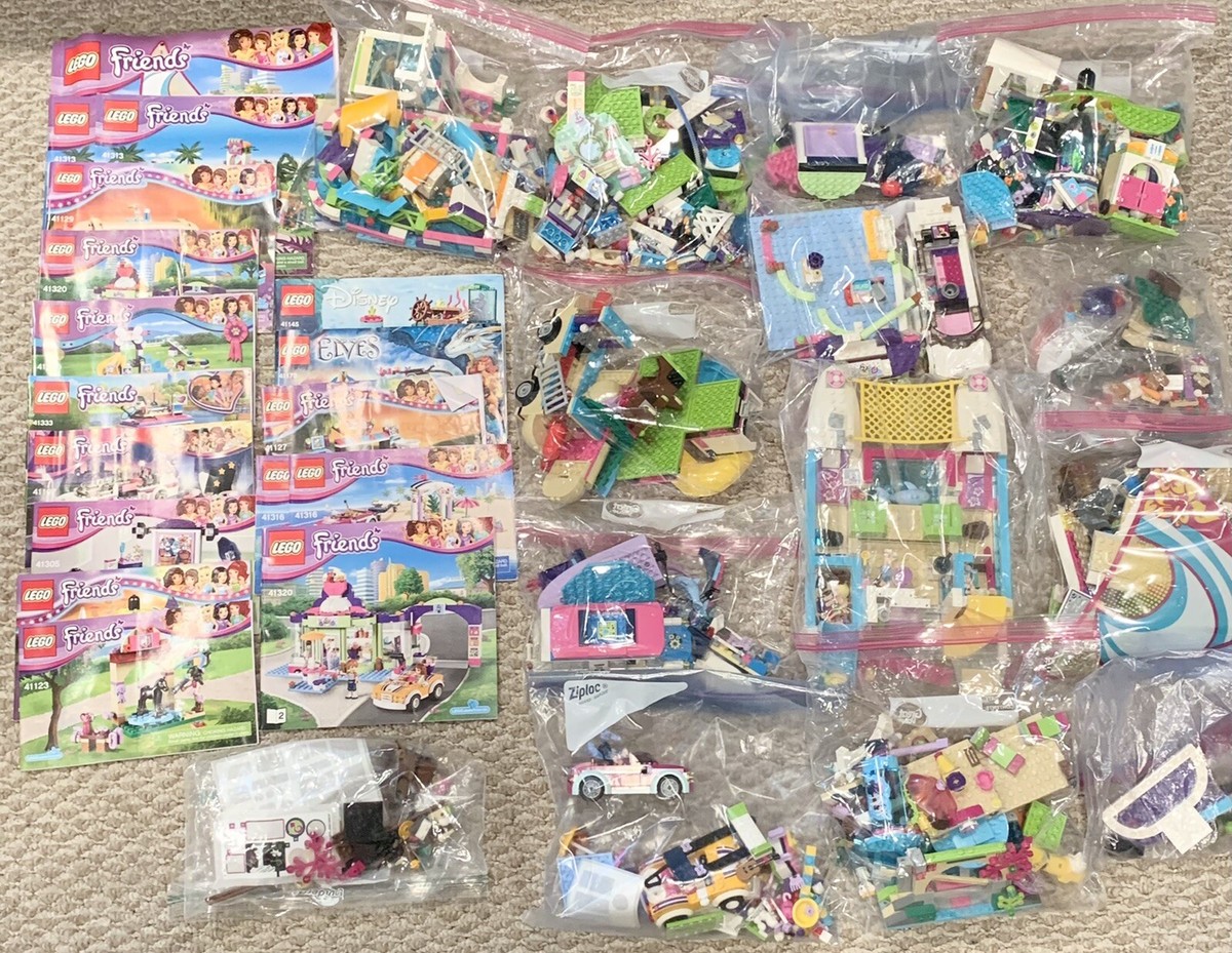 Lego 8 Pounds FRIENDS, ELVES, PRINCESS Parts & Pieces W/Manuals