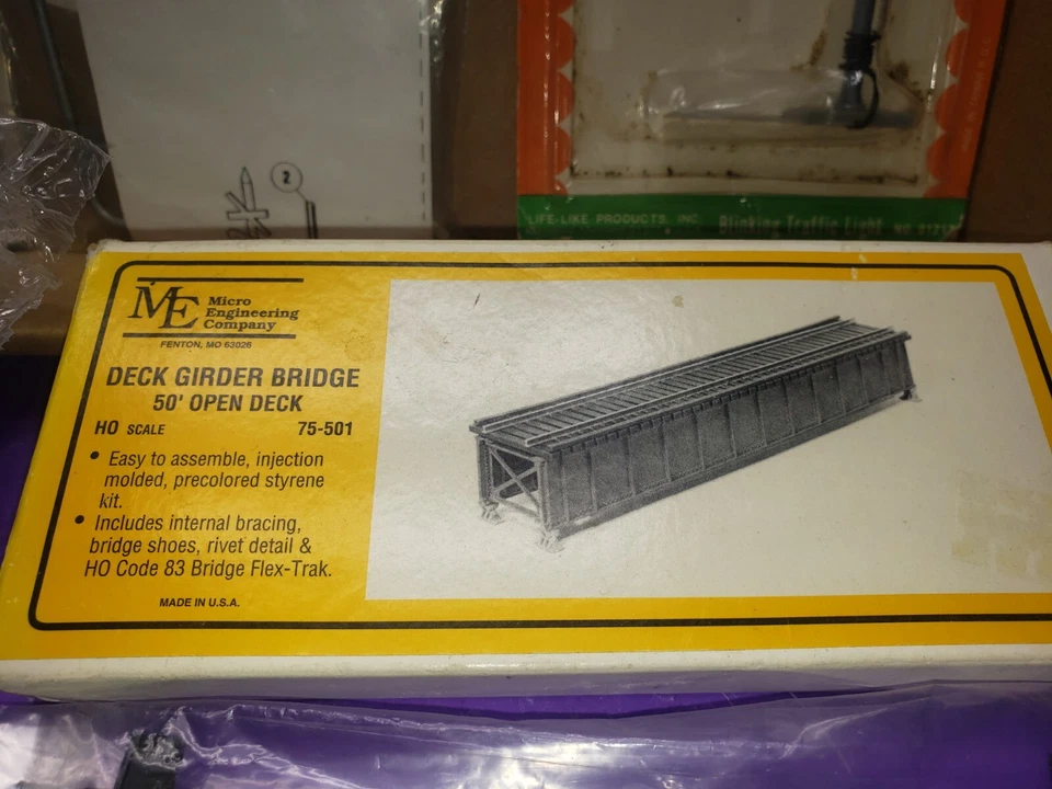 LOTE DE 8 PIEZAS DE Micro Engineering 75-501 HO ESCALA CUBIERTA VIGA PUENTE CUBIERTA 50' Foto 2 de 4