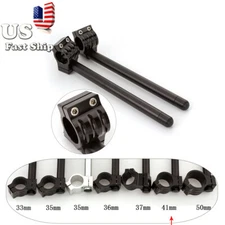 CNC 30-55mm Regular Riser CNC Clip Ons Handlebar +1" Raised Bars Aluminium BLACK