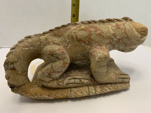 ULTRA RARE! VINTAGE HANDGESCHNITZTE STEINEIDECHSE SKULPTUR 9+ Pfund - WUNDERSCHÖN!! - Bild 10 von 13