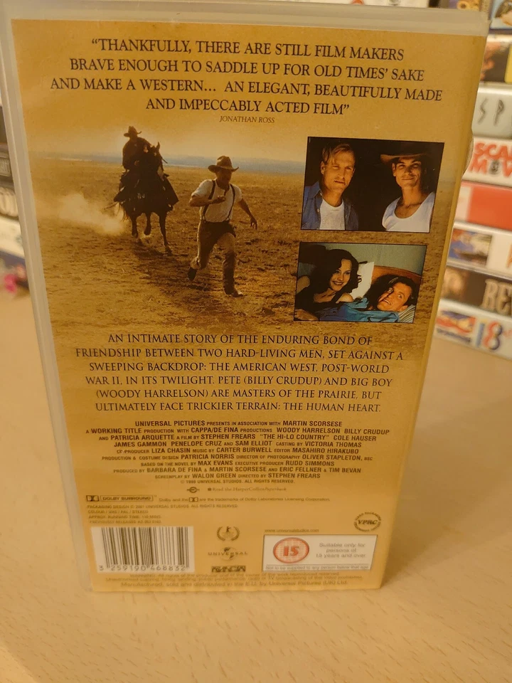 THE HI-LO COUNTRY- VERY RARE VHS- WOODY HARRELSON Foto 3 de 4