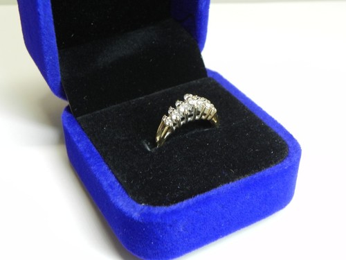 14k Yellow Gold Magic Glo Over 1 Carat Double Row 14 Natural Diamond Ring Size 6 - Picture 2 of 14