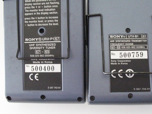 Sony URX-P1 UTX P1 B1 Wireless UHF Tuner & Receiver - Picture 2 of 2