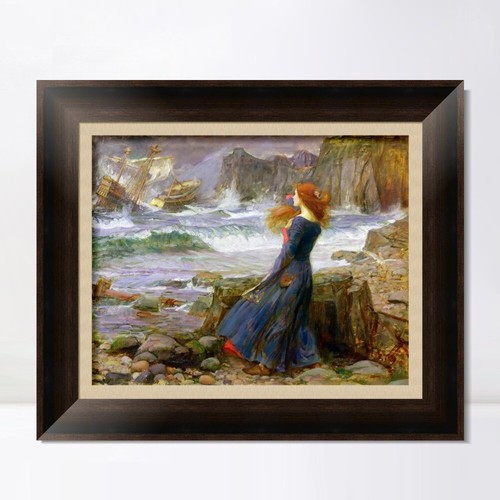 Framed Canvas Giclee Print The Tempest by John William Waterhouse Home Decor - Picture 7 of 16