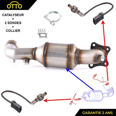 CATALYSEUR 1.2 VTI PREVU POUR C1 C3 C4 DS3 108 2008 208 I 301 308 II 9672883980 - Photo 1/4