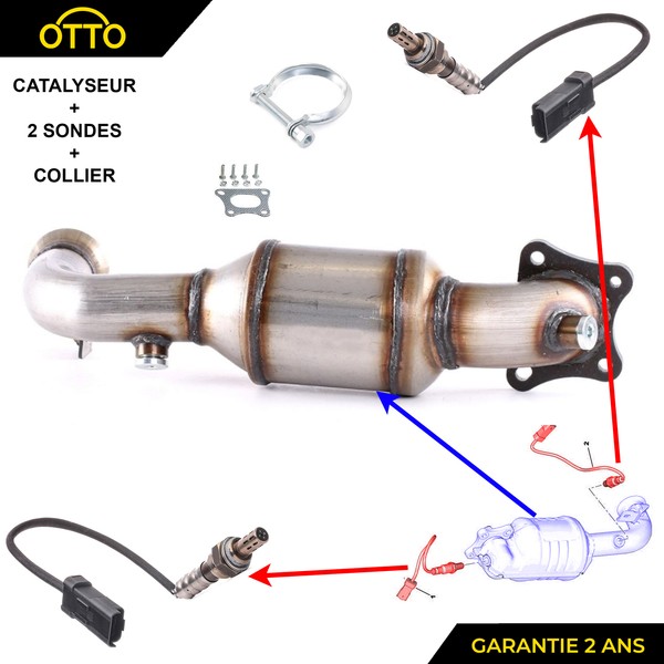 Katalysator 1.2 Vti FüR C1 C3 C4 DS3 108 2008 208 301 308 II 9672883980-image