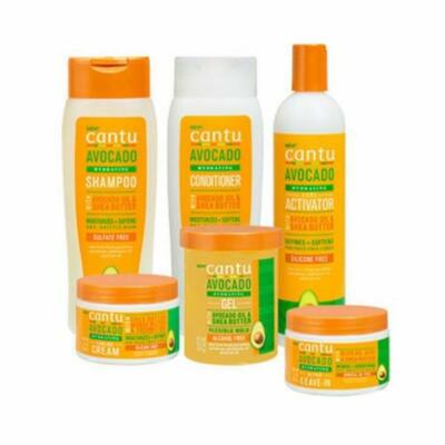 CANTU AVOCADO FEUCHTIGKEITSSPENDENDES SHAMPOO, CONDITIONER, AKTIVATOR, LEAVE-IN, GEL.