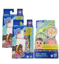 2 X Baby Alive Doll Diaper Refill 4 Pack Ea 1 Pack Solid Doll Food