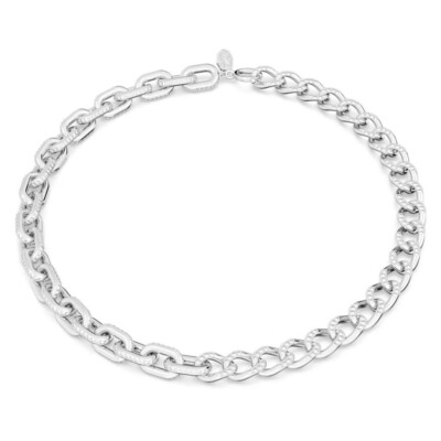 NWB Swarovski Dextera Necklace Mixed Links, White, Rhodium Plated - 5655437