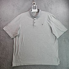 Polo Ralph Lauren Polo Shirt Men XXL Short Sleeve Zigzag Pattern Gray White