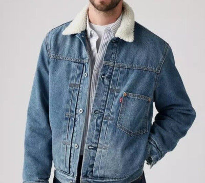 Levi's Premium Lined Type I Trucker Denim Jacket A40800006 Large